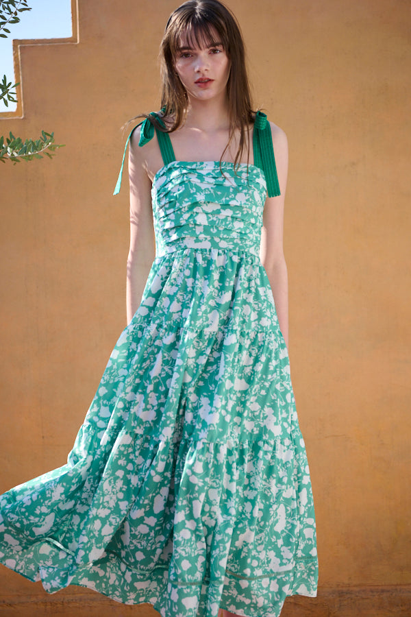 Sandra Floral-print long dress -IVO x blu.pt- – Estella.K