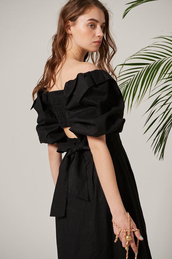 Estella .k スカラップロングワンピース Estella.K ワンピース Sweetheart Linen Long Dress スカラップ