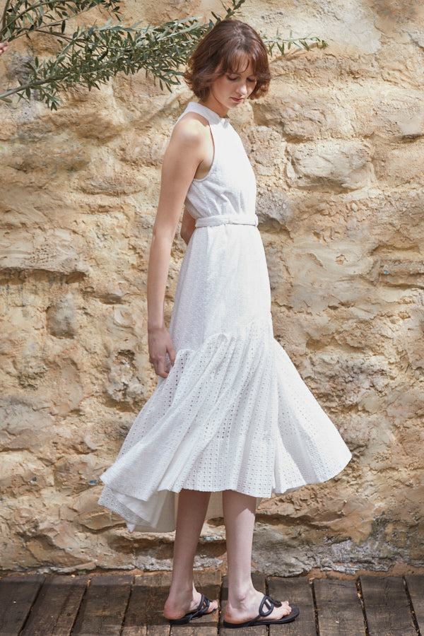 Amalfi Lace Dress -WHT-