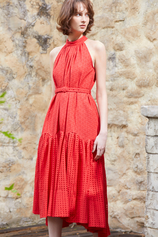Amalfi Lace Dress -RED- – Estella.K