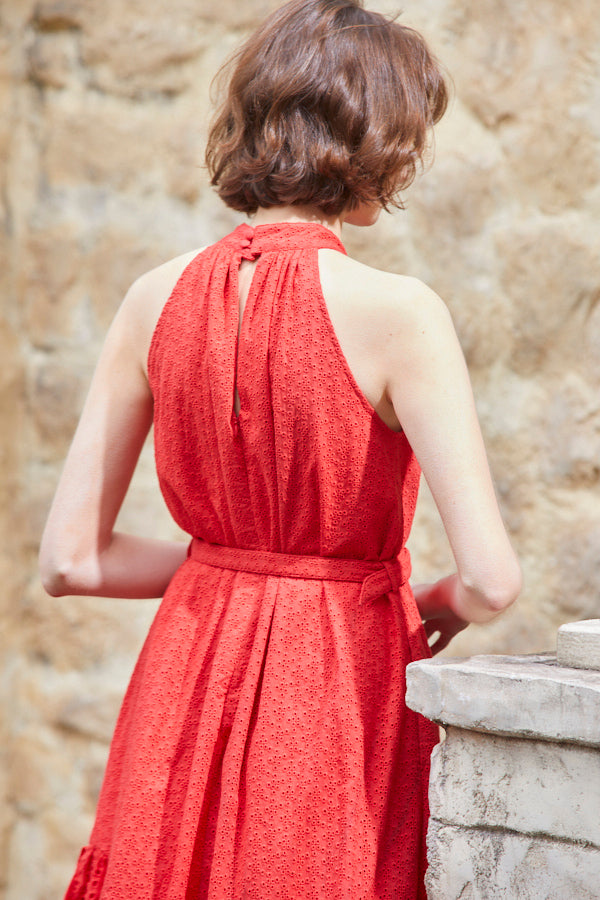 Amalfi Lace Dress -RED- – Estella.K