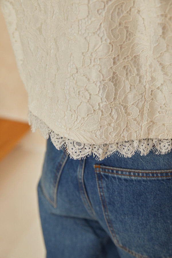 Carina Lace Jacket <br> -WHT-