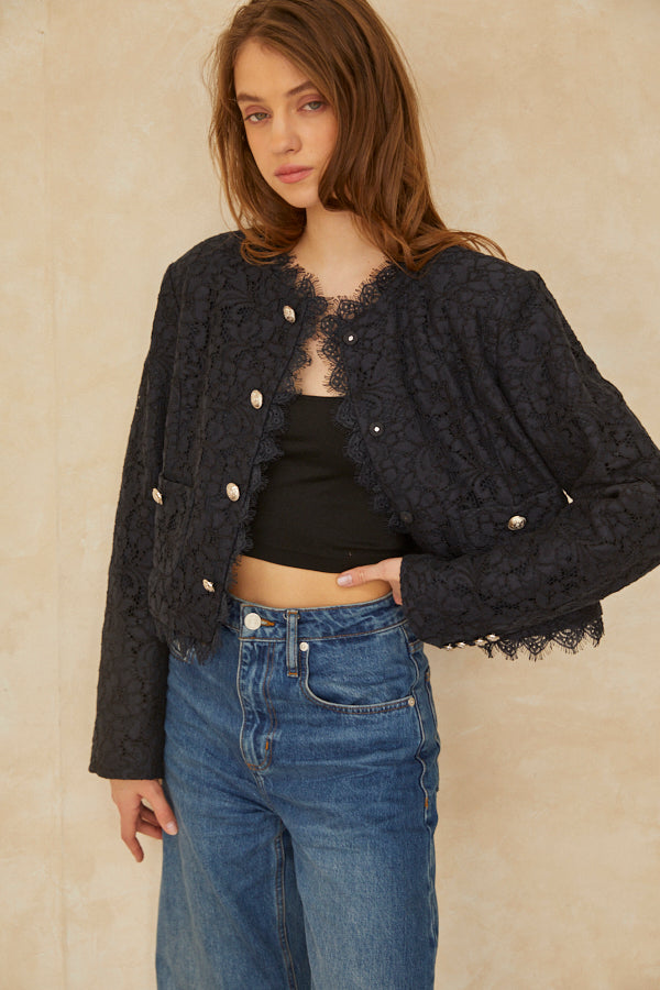 Carina Lace Jacket <br> -NVY-