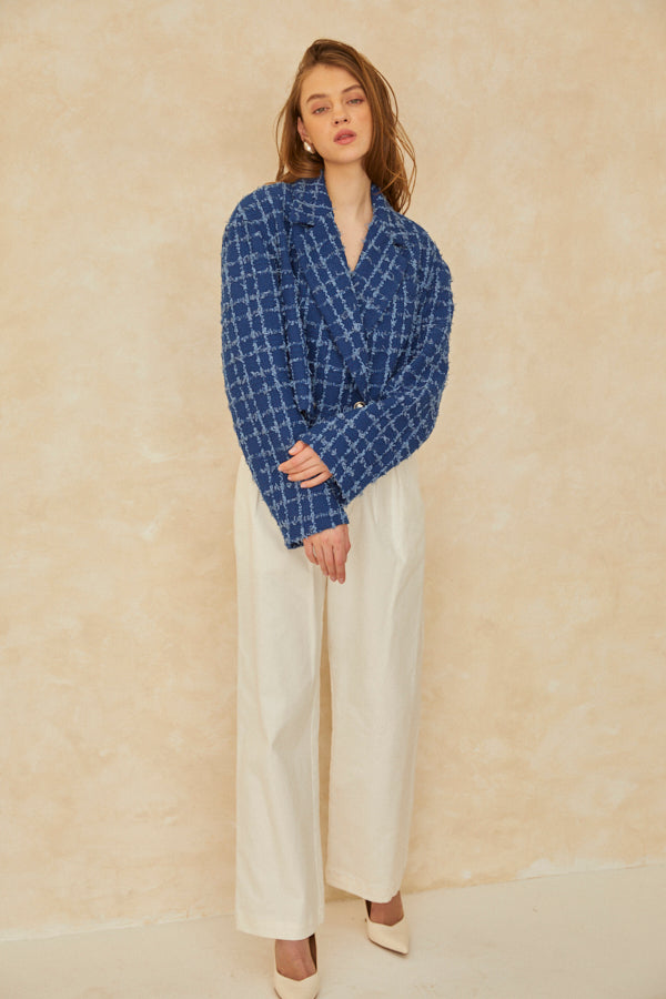 Audrey Tweed Jacket <br> -NVY-