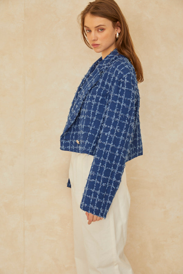 Audrey Tweed Jacket <br> -NVY-