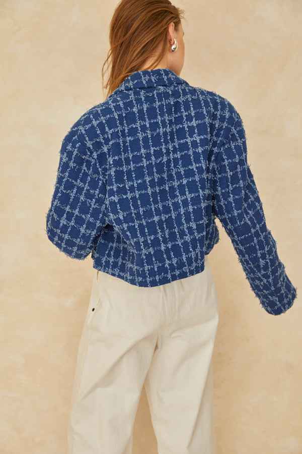 Audrey Tweed Jacket <br> -NVY-