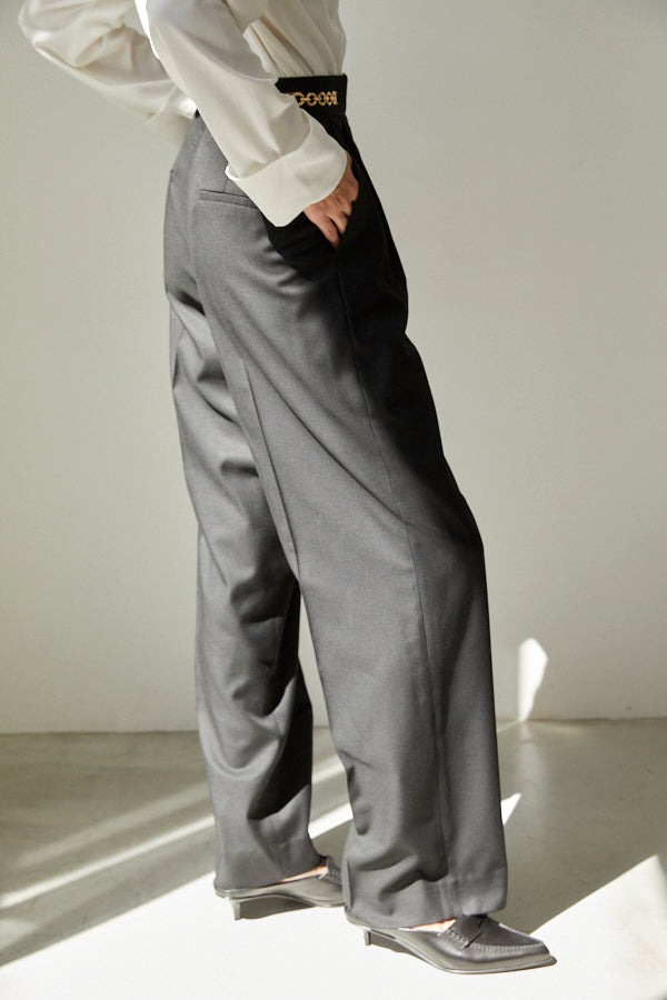 Ciara Semi-wide Pants  <br> -BLK-