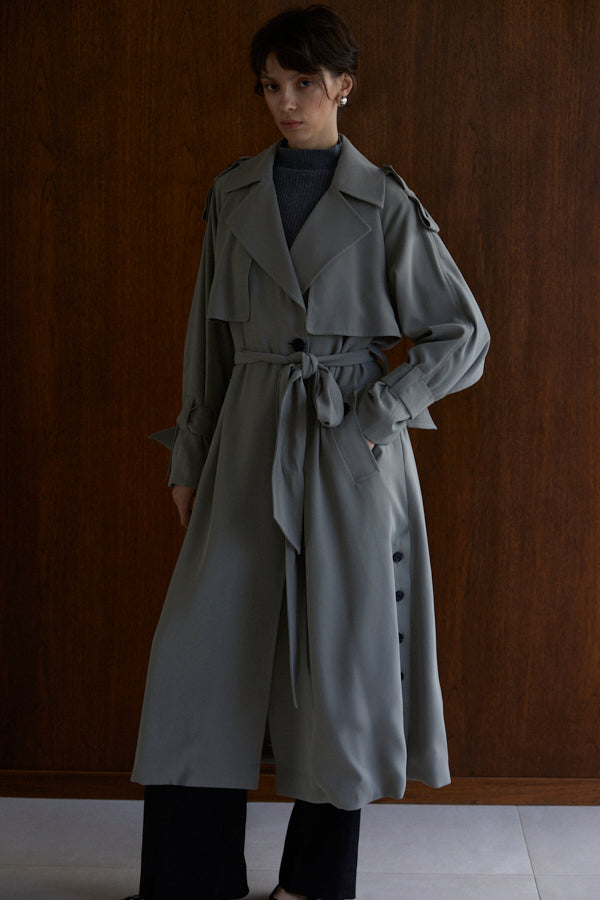 Elsa Trench Coat <br>-SAGE-