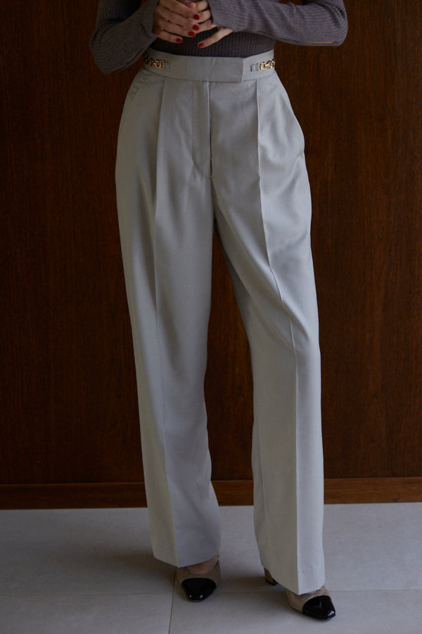 Ciara Semi-wide Pants  <br> -L.BEG-