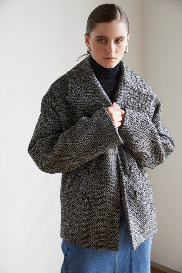 Pre-order Anika Tweed Coat <br>-GRY-
