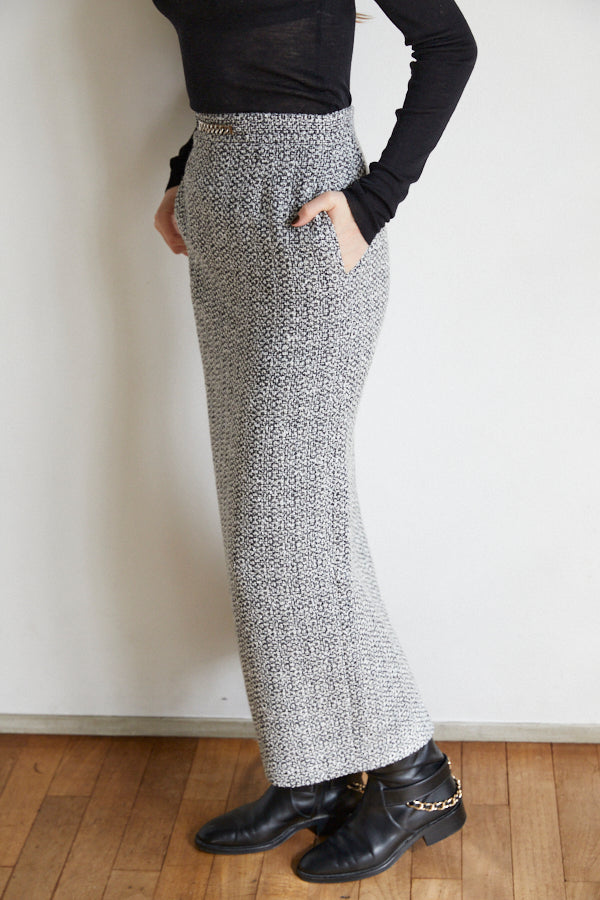 Julietta Tweed Long Skirt <br> -GRY-