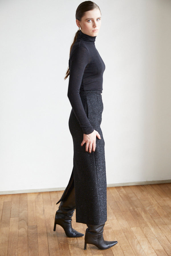 Julietta Tweed Long Skirt <br> -BLK-