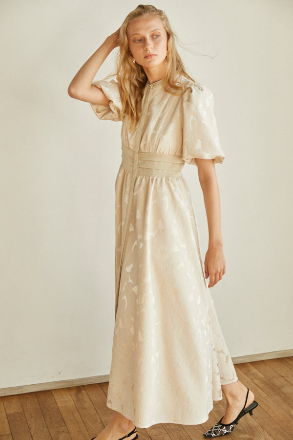 Sophie Jacquard Long Dress  <br> -L.BGE-
