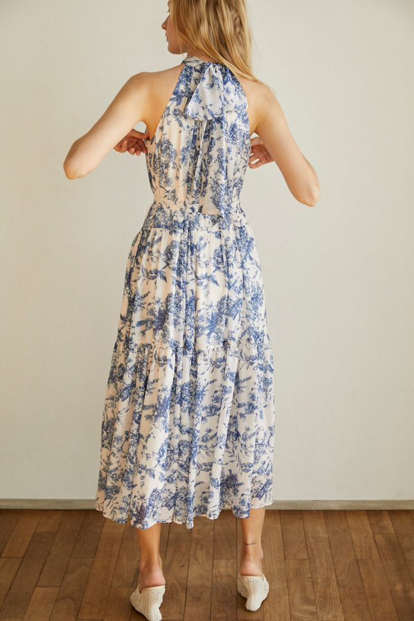 Positano Belted long Dress (new)-OFF x nvy- – Estella.K