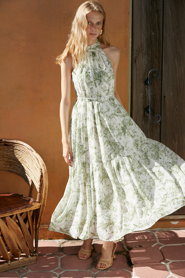 Positano Belted long Dress 2 -KHA- – Estella.K