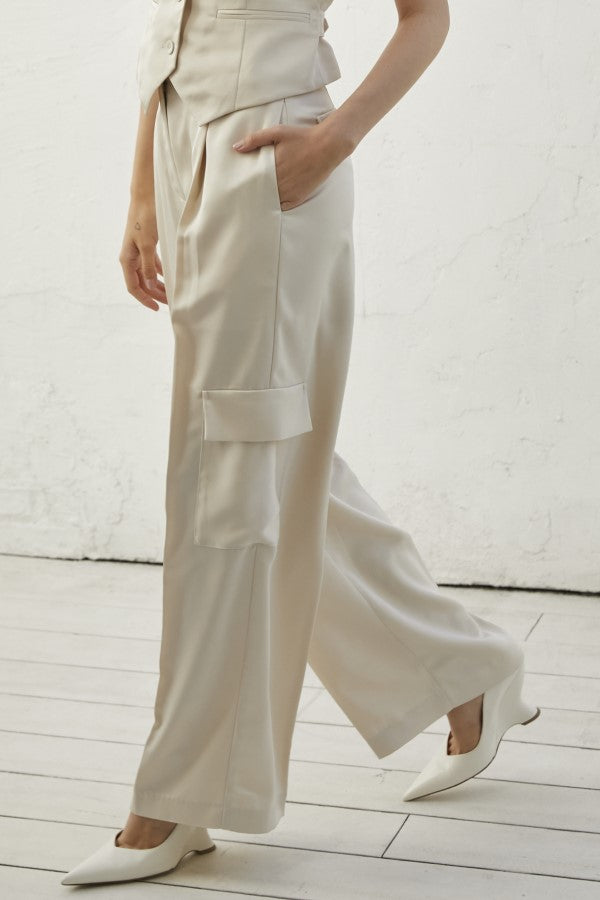 Connell Satin Pants <br> -ECU-