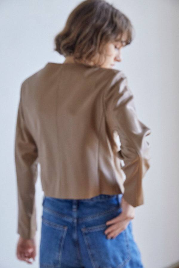 Isabelle Vegan Leather Jacket  -MOC-