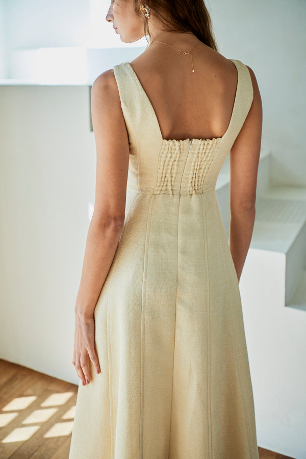 Olivia Tweed Dress <br> -YEL-