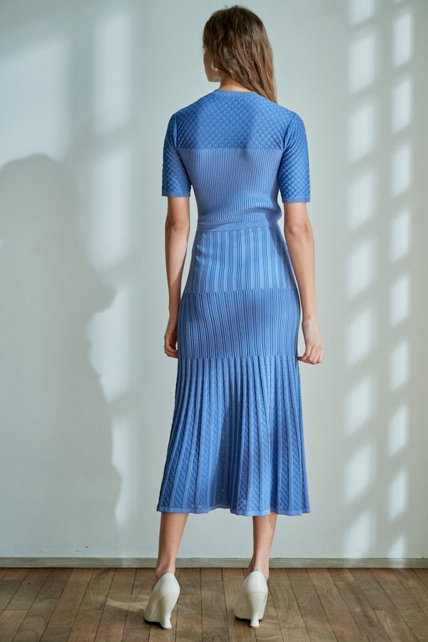 Louise  Knit Dress <br>  -D.BLU-