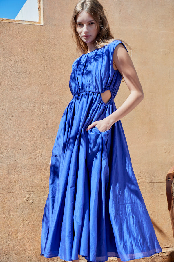 Ravello Silk Long Dress <br> -R.BLU-