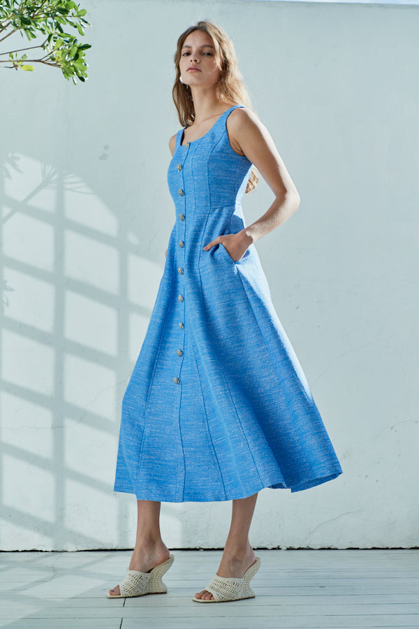 Olivia Tweed Dress <br> -BLU-