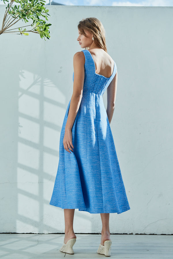 Olivia Tweed Dress <br> -BLU-