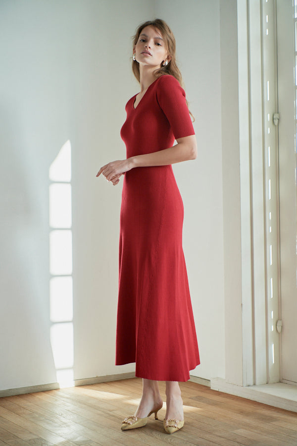 Elena Dress <br> -RED-