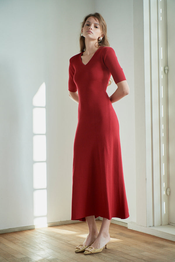 Elena Dress <br> -RED-