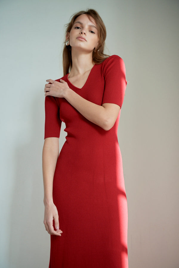 Elena Dress <br> -RED-