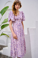 カシュクールフラワープリントドレスEstella.kOFF.WHT FLOWER カシュクールフラワープリントドレスEstella.kOFF.WHT FLOWER