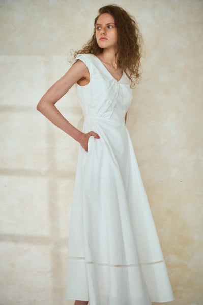 Gina Long Dress <br>-WHT-