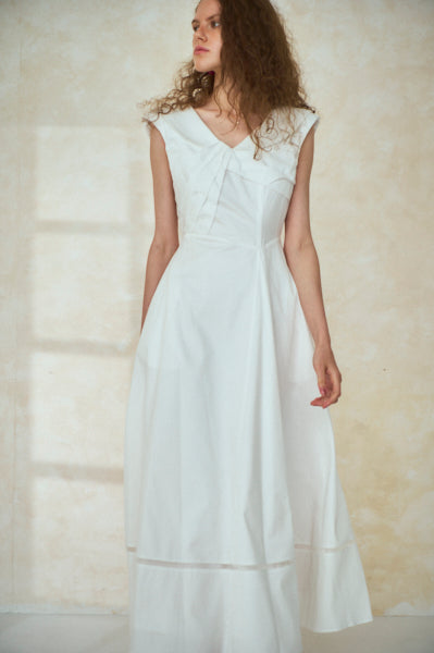 Gina Long Dress <br>-WHT-