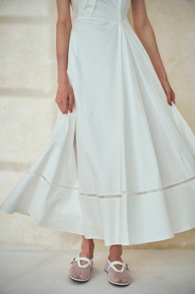 Gina Long Dress <br>-WHT-