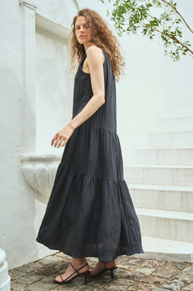 Luna Long Dress <br>-BLK-