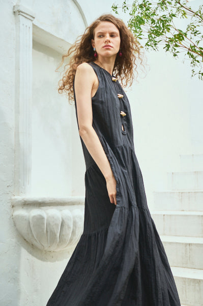 Luna Long Dress <br>-BLK-