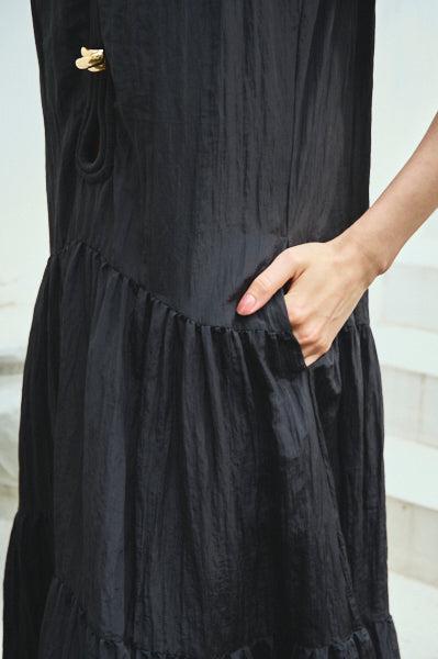 Luna Long Dress <br>-BLK-