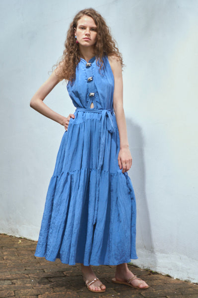 Luna Long Dress <br>-Blue.lav-