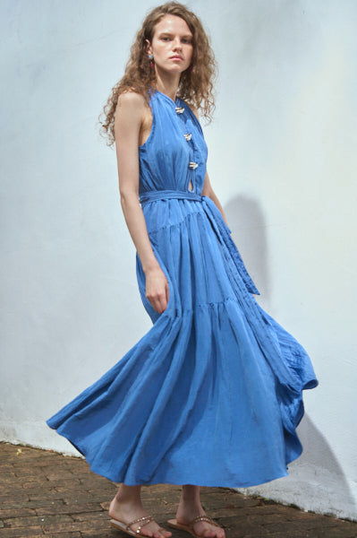 Luna Long Dress <br>-Blue.lav-