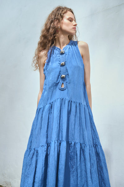 Luna Long Dress <br>-Blue.lav-