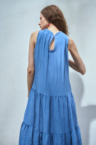 Luna Long Dress <br>-Blue.lav-