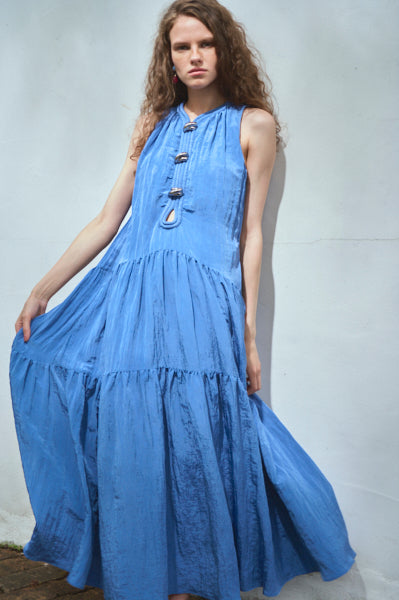 Luna Long Dress <br>-Blue.lav-