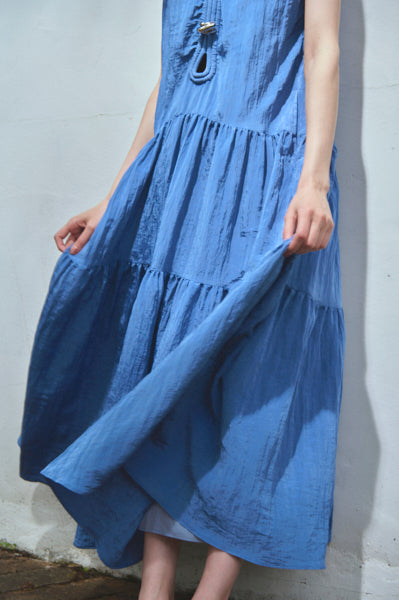 Luna Long Dress <br>-Blue.lav-