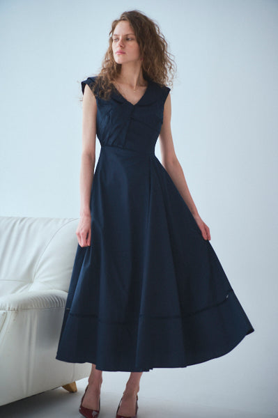 Gina Long Dress <br>-NVY-