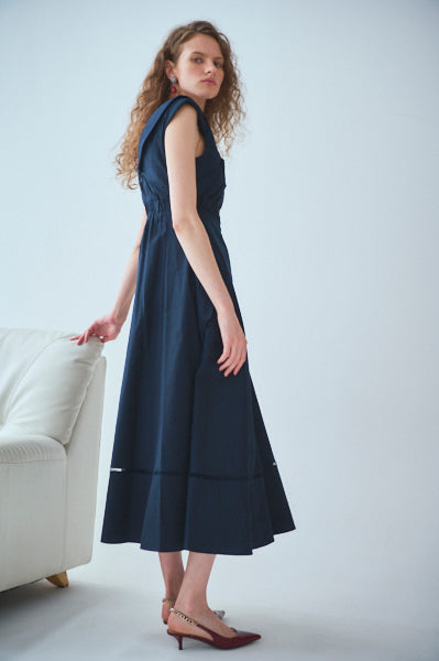 Gina Long Dress <br>-NVY-