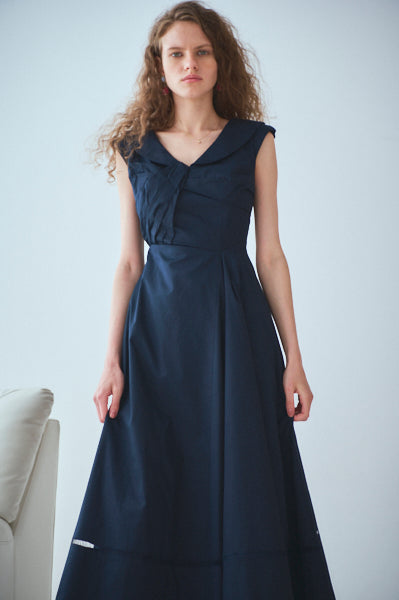 Gina Long Dress <br>-NVY-