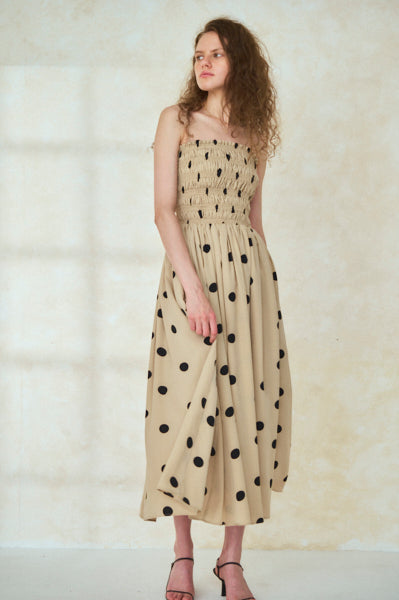 Before Sunset Dress <br>-BEG.bk dot-