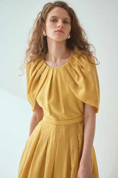 Lizzie Dress <br>-YEL.gold-