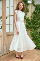 Veronica Belted Dress -WHT- – Estella.K