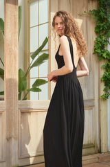 エステラk estella.k タンクカットロングドレス　ブラック　新品！！ Sweetheart Linen Long Dress -BLK- – Estella.K