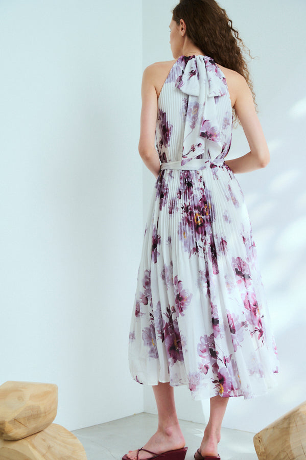 Pre-order Agnes Pleated Long Dress <br> -PUR.pt-